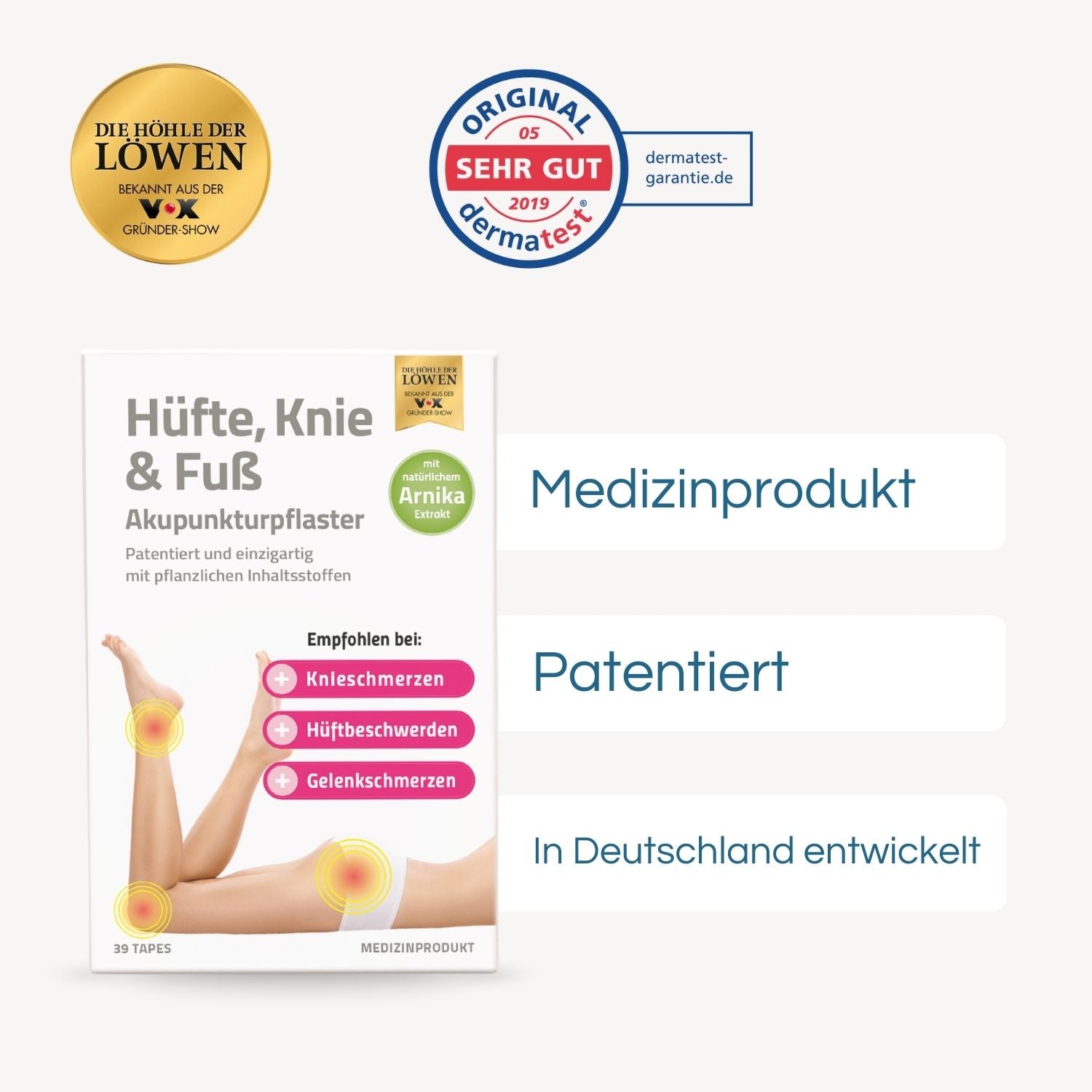 Gitterpflaster - Hüfte, Knie & Fuß mit Arnika*