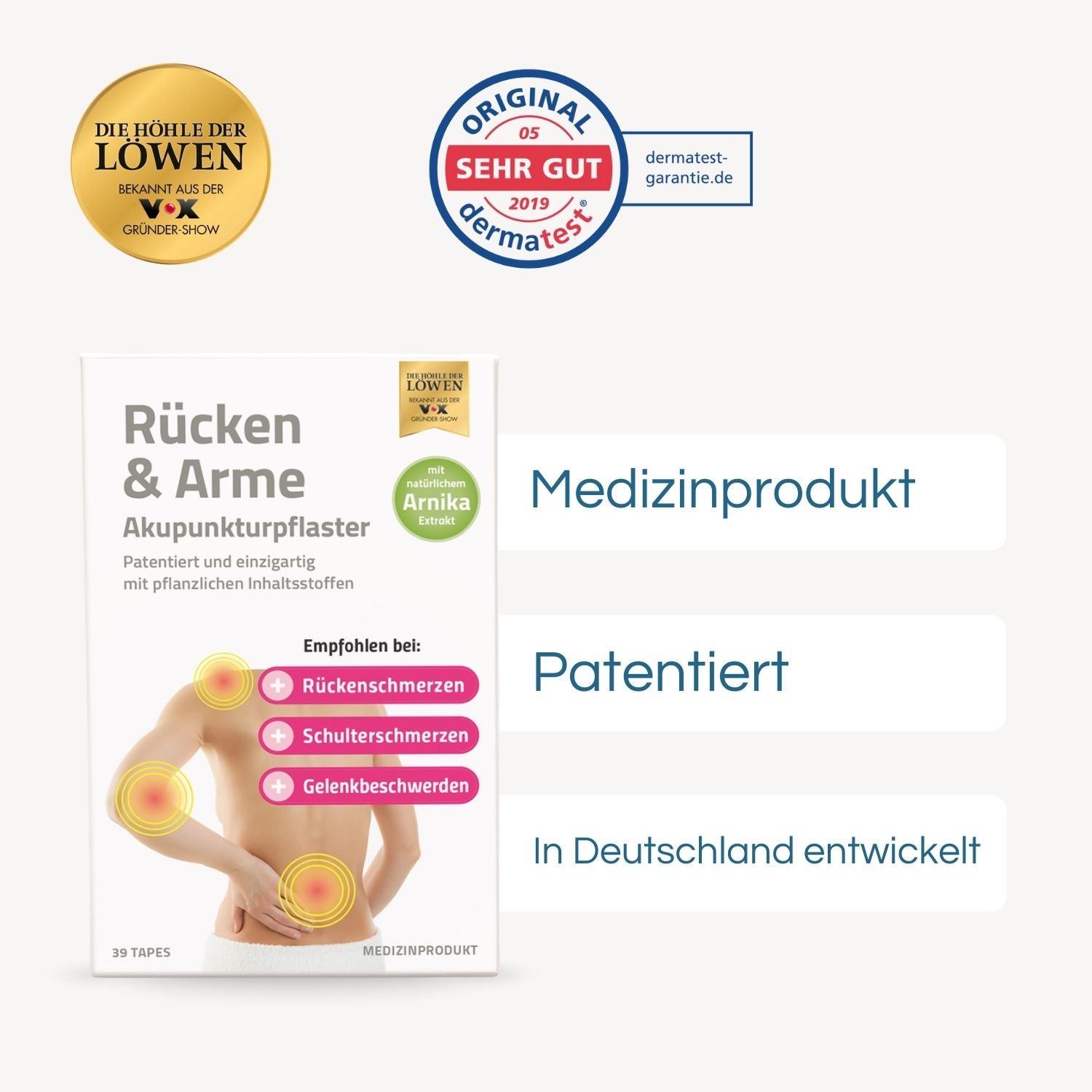 Gitterpflaster - Rücken & Arme mit Arnika*