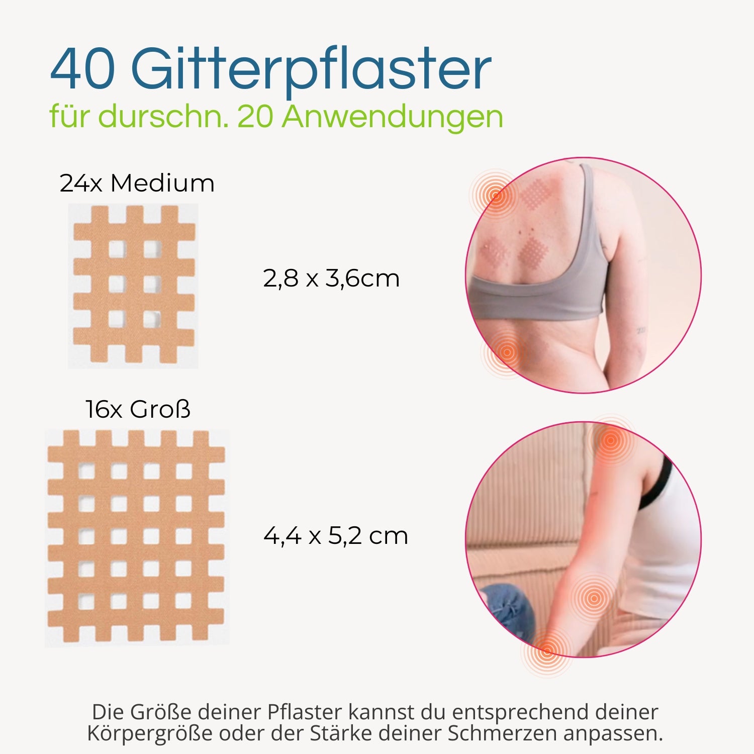 Gitterpflaster - Rücken & Arme mit Arnika*