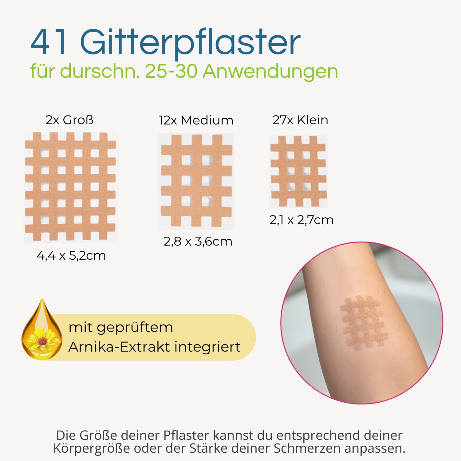 Kids Tape - Gitterpflaster mit Arnika
